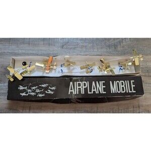 Vintage Otagiri Gold 10 Air Plane Hanging Mobile 16/76 Japan Original Box HTF